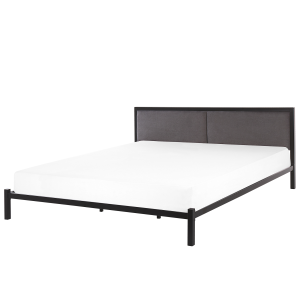 Cama con somier de metal negro 180 x 200 cm clamart