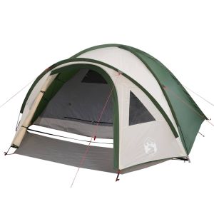 vidaXL tienda de campaña iglú para 4 personas impermeable verde