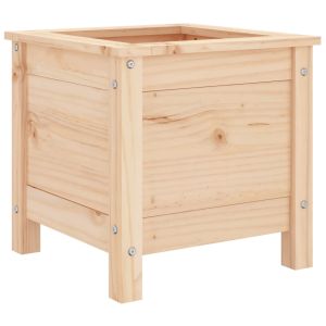 vidaXL jardinera madera maciza de pino 40x40x39 cm