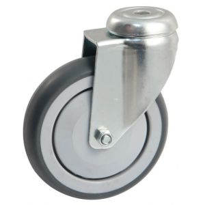 Rueda redonda giratoria gris platino ø125mm - avl - 550883o