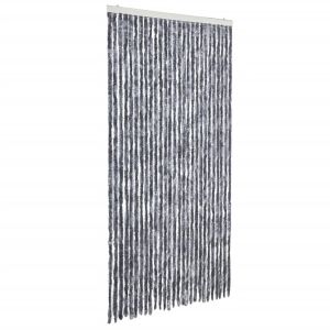 vidaXL cortina mosquitera plateado chenilla 120x220 cm