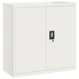 vidaXL armario archivador de acero blanco 90x40x90 cm