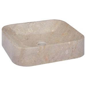 vidaXL lavabo gris mármol 40x40x10 cm