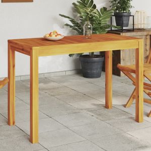 Mesa de comedor de jardín madera maciza de acacia 110x55x75 cm