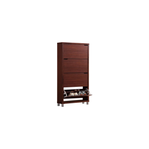 Zapatero 4 puertas kubox acabado walnut, 79cm(ancho) 155cm(altura) 24cm(fo