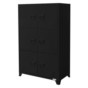 Archivador de oficina 75x40x120,5 cm acero negro