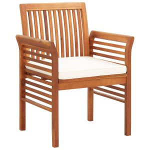 vidaXL sillas de comedor de jardín 8 uds con cojines madera de acacia