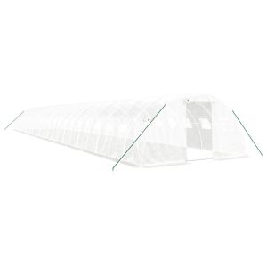vidaXL invernadero con estructura de acero blanco 88 m² 22x4x2 m