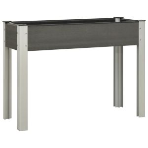 vidaXL mesa de cultivo para jardín wpc gris 100x40x75 cm