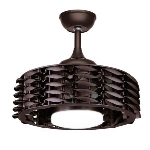 Ventilador dc alum negro LED 24w