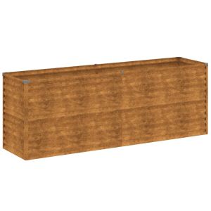 vidaXL jardinera acero corten 196x50x69 cm