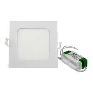 Downlight LED 6w blanco frío 6000k cuadrado empotrar blanco