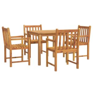 vidaXL juego de comedor de jardín 5 piezas madera maciza de acacia