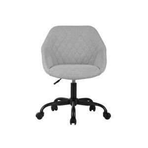 Silla de oficina ergonómica y ajustable en elegante gris claro.