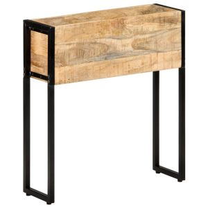 vidaXL jardinera de madera de mango rugosa 60x20x68 cm