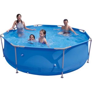 SIQUA Piscina Desmontable con Estructura de Acero y Redonda. Tamaño 3mx76cm