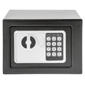 Caja fuerte electrónica + llave de seguridad modelo 4 grande, negro