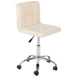 Silla de oficina piel sintética beige marion