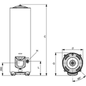 Termo eléctrico blindado estable vertical initio 300l - Ariston - 3000598