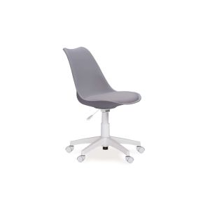 Sillón giratorio lina: elegancia y confort en simil piel gris