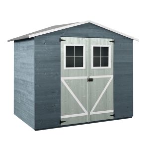 Caseta madera 6,2m2 - kit de customización azul y protección – fsc - suelo