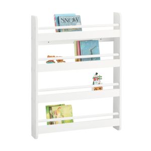 Librería infantil para niños con 4 estantes kmb08-k-w sobuy