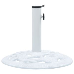 vidaXL base de sombrilla de hierro fundido blanco 9 kg 40 cm