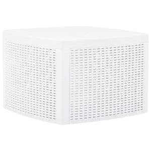 vidaXL mesa auxiliar de plástico blanco 54x54x36,5 cm