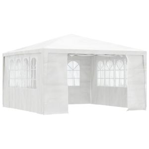 vidaXL carpa profesional para fiestas con paredes blanco 90 g/m² 4x4 m