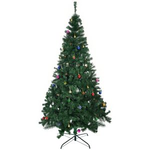 Árbol de navidad PVC, metal color verde 93x93x210 cm Homcom