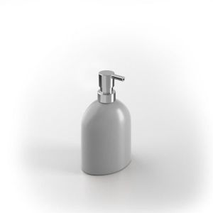Distribuidor de jabón de encimera - gris niebla en porcelana modelo bird