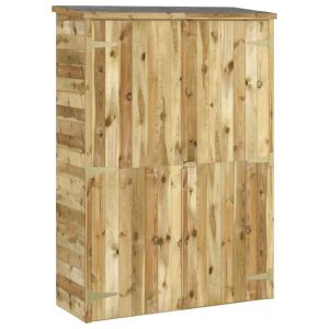 vidaXL cobertizo de herramientas madera pino impregnada 123x45x171 cm