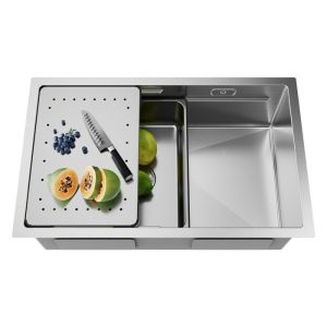 Cecipa fregadero de 1 lavabo 70 × 44 × 21 cm fregadero de cocina fregadero