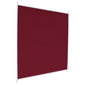 Cortina plisada burdeos para ventanas 60x100 cm rojo ecd germany