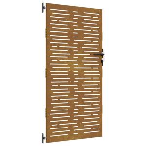 vidaXL puerta de jardín acero corten diseño cuadrado 85x200 cm