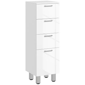 Mueble auxiliar baño melamina de madera blanco 30x30x93 cm