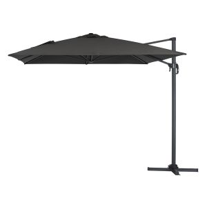 Parasol lateral de jardín en aluminio - sun 4- rectangular- 3 x 4 m - negro