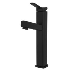 Grifo lavabo extensible 160x50x300 mm latón acero negro mate