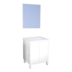 Ondee - mueble de baño suspendido belis + espejo suspendido- ancho: 60cm