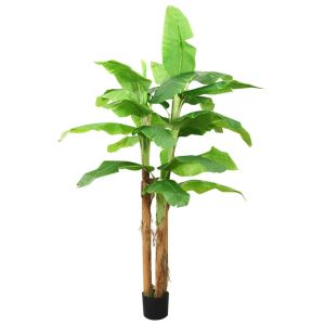 vidaXL árbol bananero artificial con macetero 300 cm verde