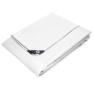 Lona con ojales 6x10 m 180g/m² polietileno blanco ecd geramny