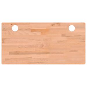 vidaXL tablero de escritorio madera maciza de haya 100x50x1,5 cm