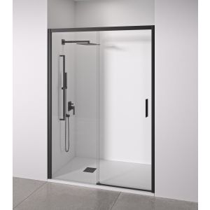 Mampara de ducha corredera 95 a 100x195cm - puerta derecha - negro mate