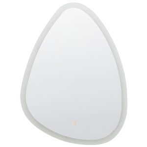 Espejo de pared LED de vidrio plateado 58 x 78 cm bethune