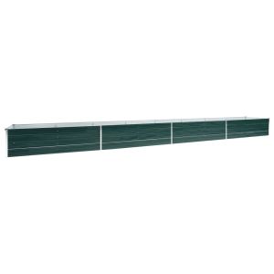 vidaXL arriate de acero galvanizado verde 600x80x45 cm