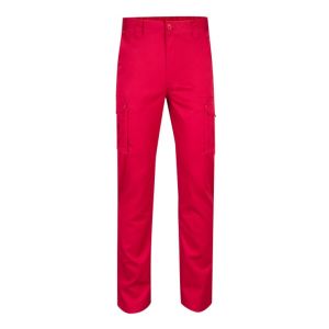 Pantalon de trabajo stretch velilla color rojo 60