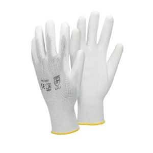 12x guantes pu talla 8-m negro ideal construcción antideslizantes