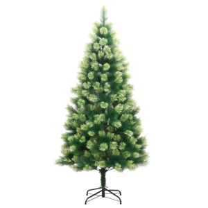 Árbol de navidad artificial con bisagras y soporte 210 cm es1102