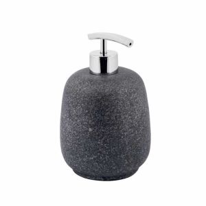 Distribuidor de jabón d'appui col. Gris en polirresina mod. Afra