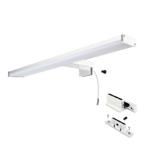 Aplique LED slim para baño y espejo, 8w-40cm, ip44, cromado
